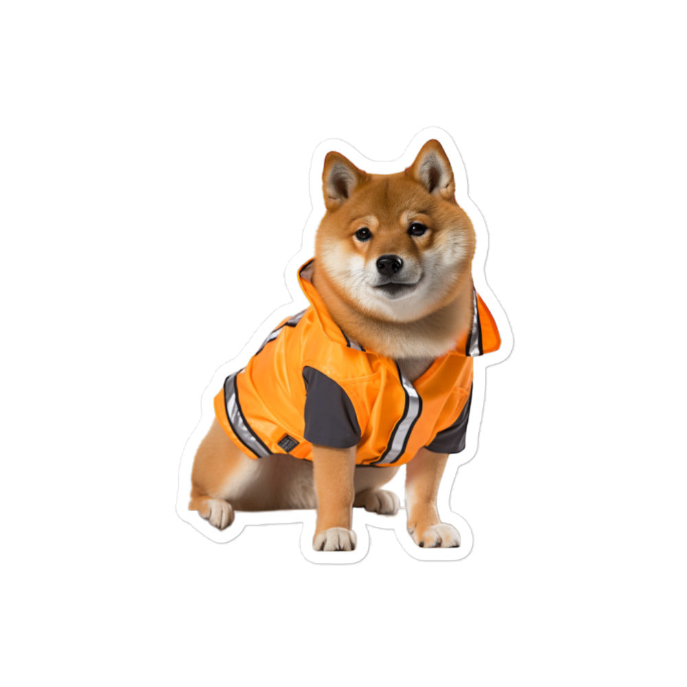 Shiba Inu Transit Operator Sticker - Stickerfy.ai