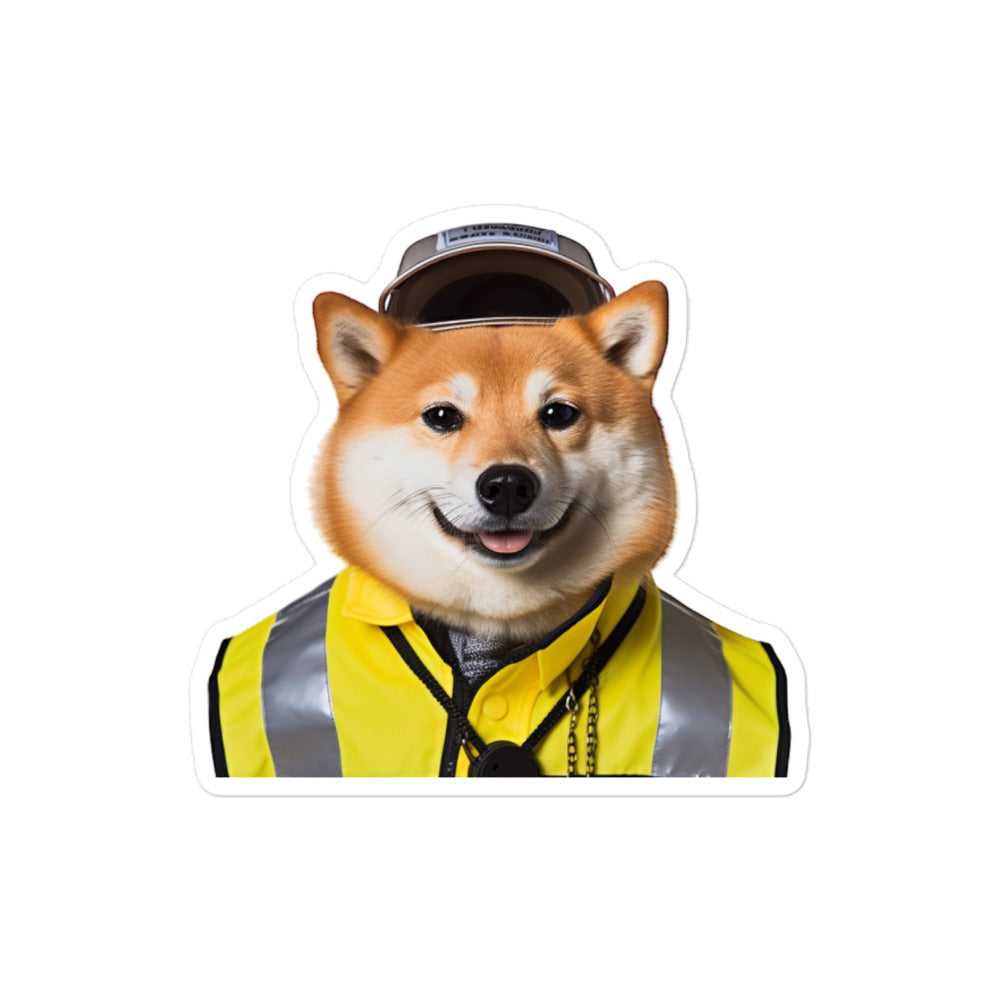 Shiba Inu Transit Operator Sticker - Stickerfy.ai