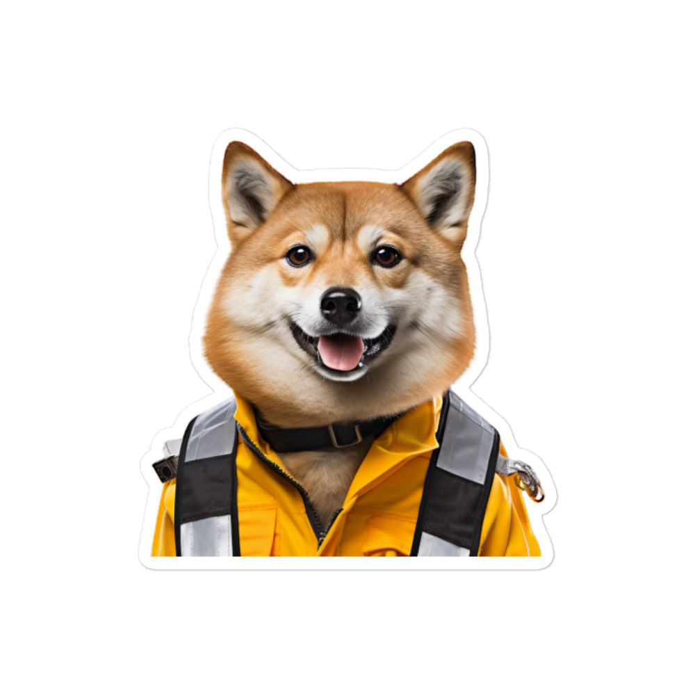 Shiba Inu Transit Operator Sticker - Stickerfy.ai