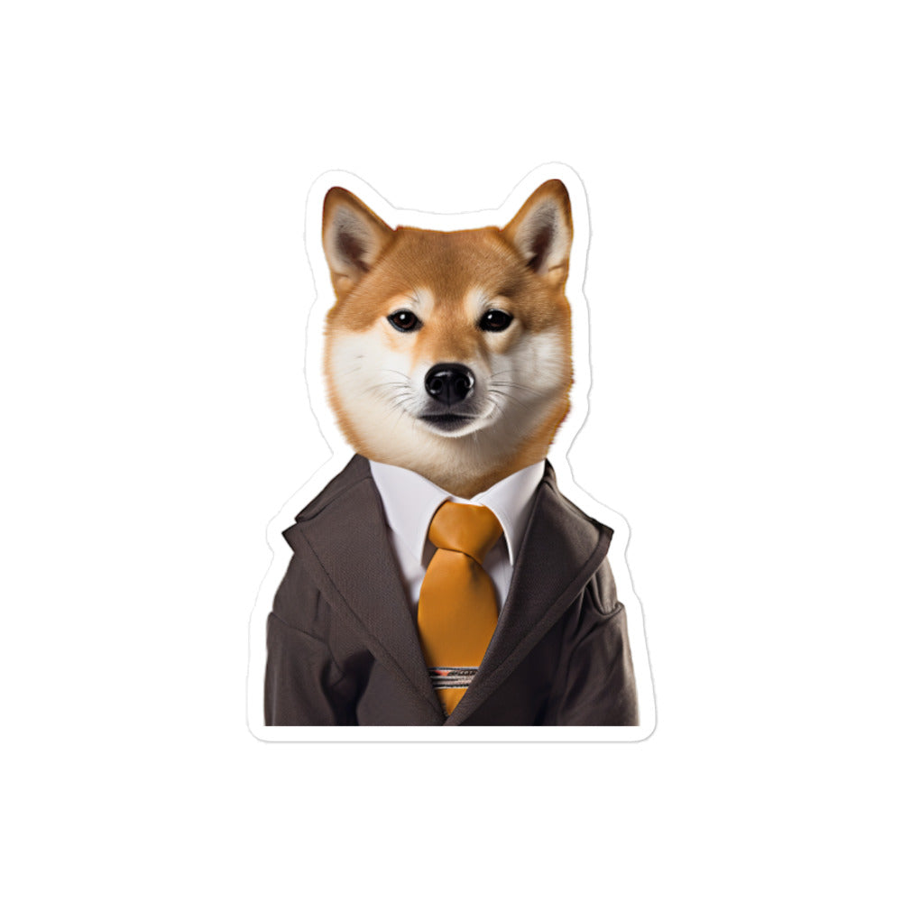 Shiba Inu Sales Consultant Sticker - Stickerfy.ai