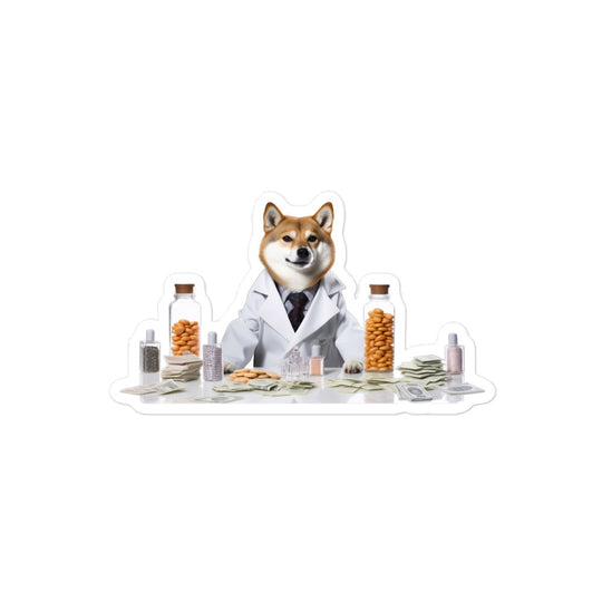 Shiba Inu Pharmacist Sticker - Stickerfy.ai