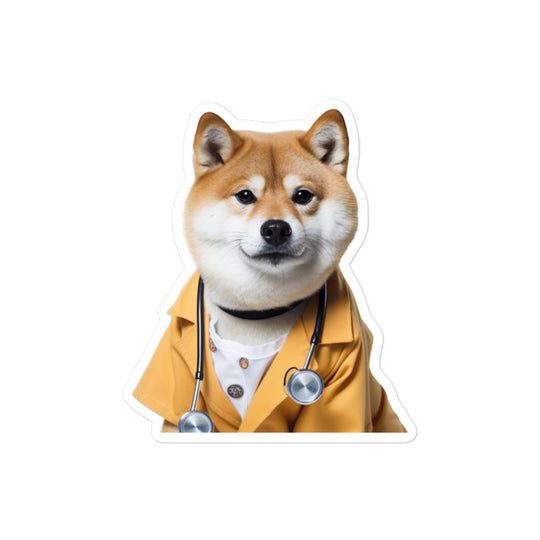 Shiba Inu Doctor Sticker - Stickerfy.ai