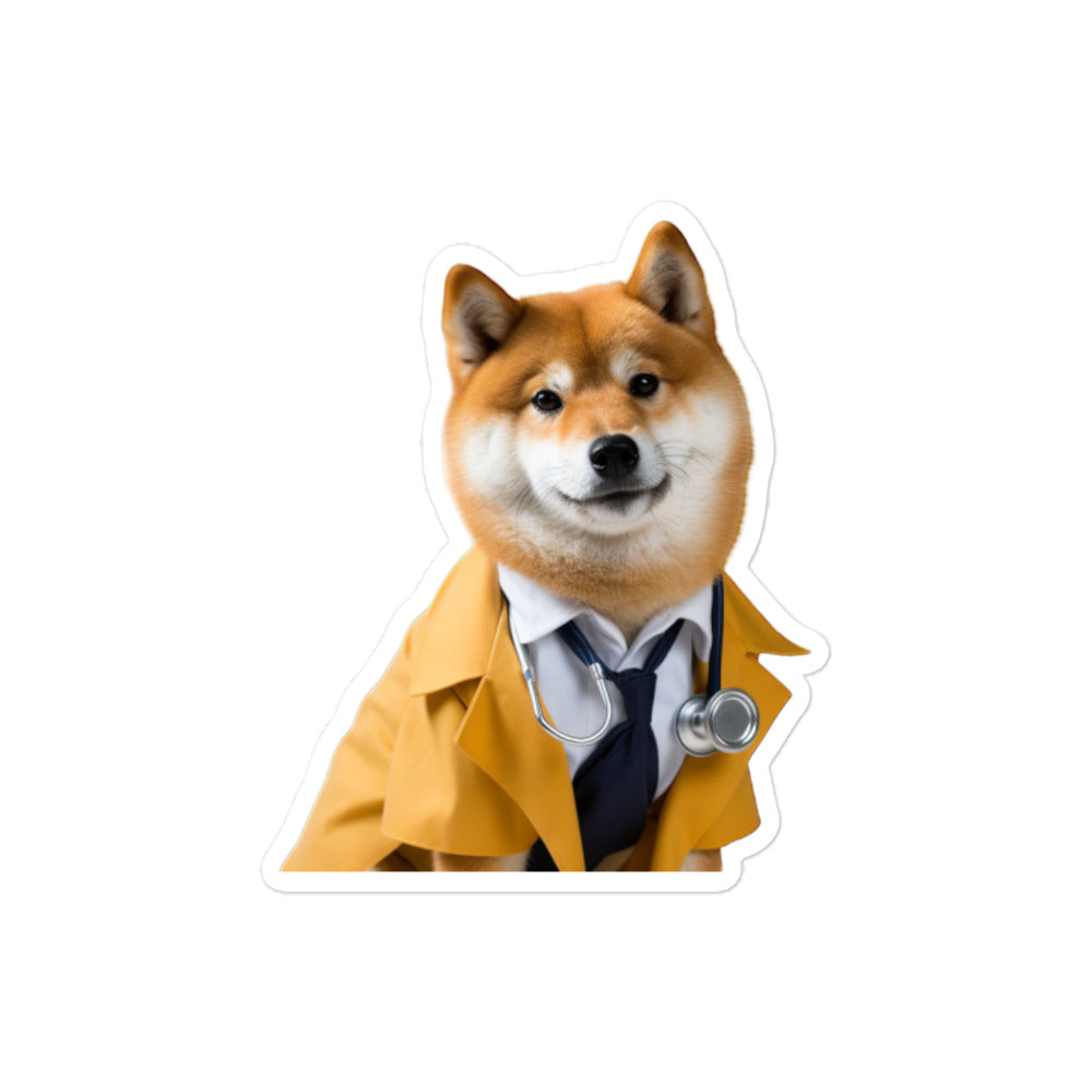 Shiba Inu Doctor Sticker - Stickerfy.ai