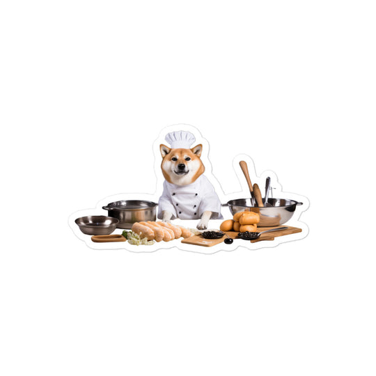 Shiba Inu Chef Sticker - Stickerfy.ai