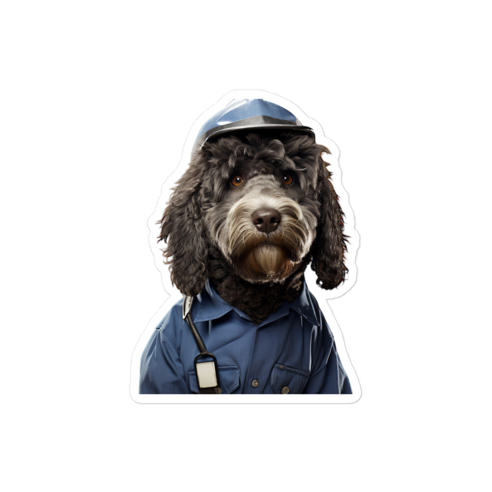 Portuguese Water Janitor Sticker - Stickerfy.ai