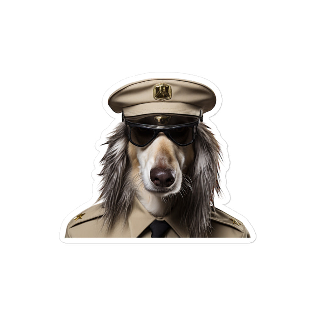 Saluki Security Officer Sticker - Stickerfy.ai