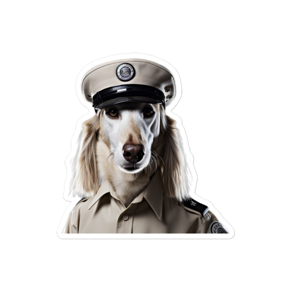 Saluki Security Officer Sticker - Stickerfy.ai