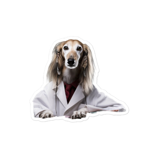 Saluki Pharmacist Sticker - Stickerfy.ai