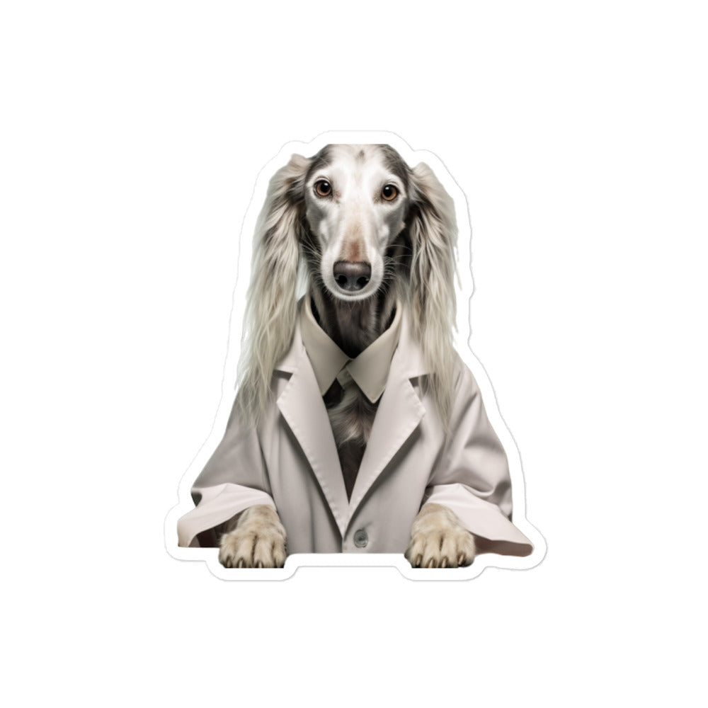 Saluki Pharmacist Sticker - Stickerfy.ai