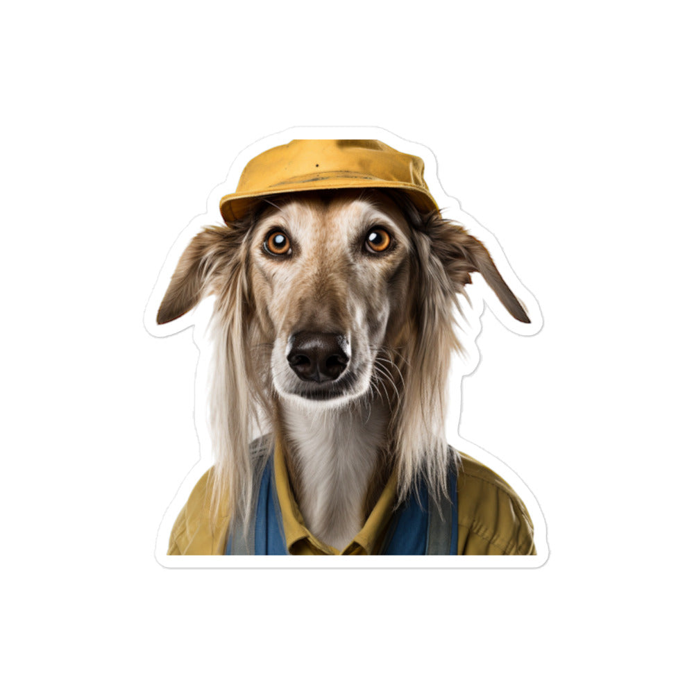 Saluki Janitor Sticker - Stickerfy.ai