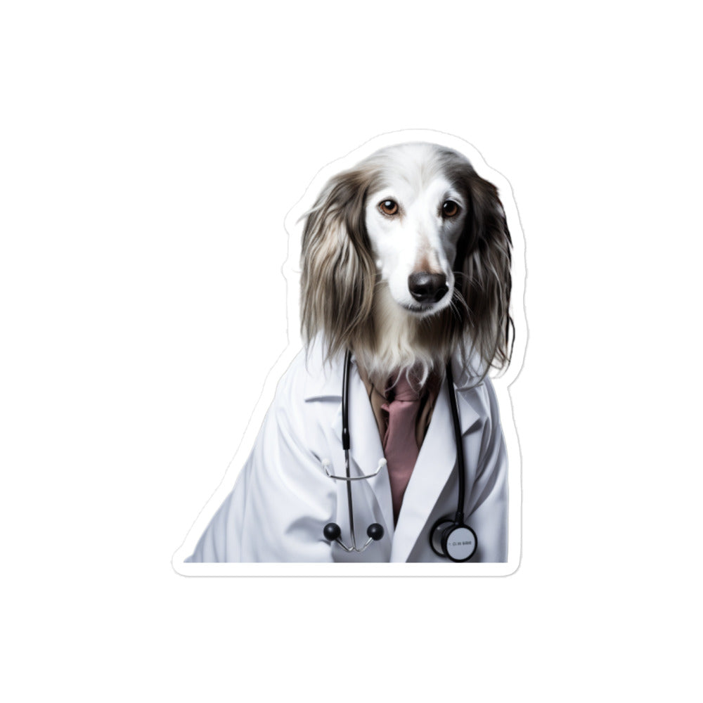 Saluki Doctor Sticker - Stickerfy.ai