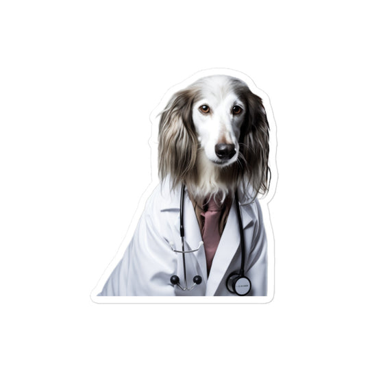 Saluki Doctor Sticker - Stickerfy.ai