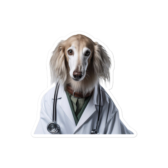 Saluki Doctor Sticker - Stickerfy.ai