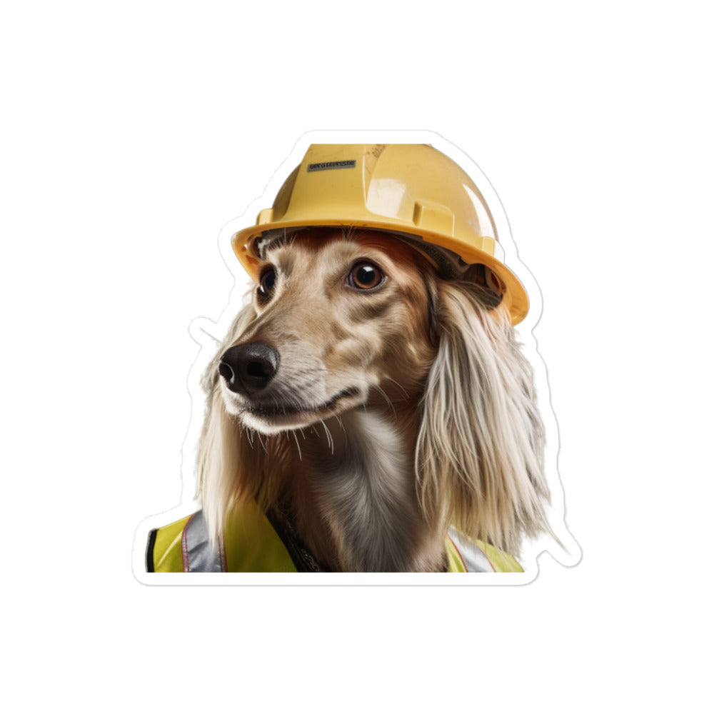 Saluki Contractor Sticker - Stickerfy.ai