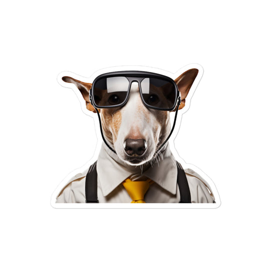 Bull Terrier Transit Operator Sticker - Stickerfy.ai