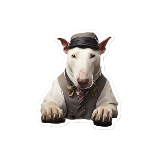 Bull Terrier Transit Operator Sticker - Stickerfy.ai