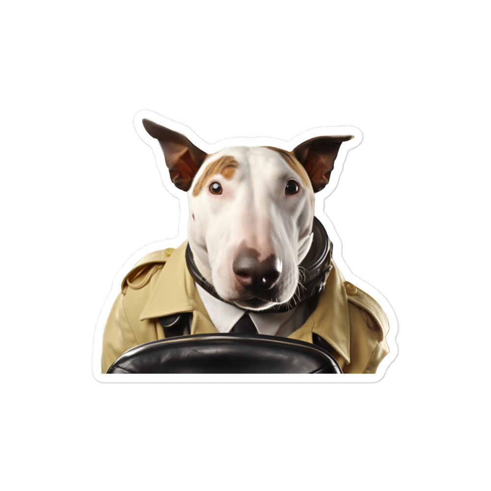 Bull Terrier Transit Operator Sticker - Stickerfy.ai