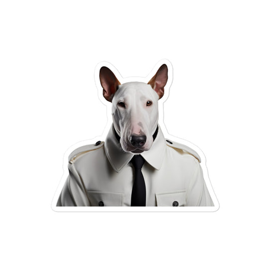 Bull Terrier Security Officer Sticker - Stickerfy.ai