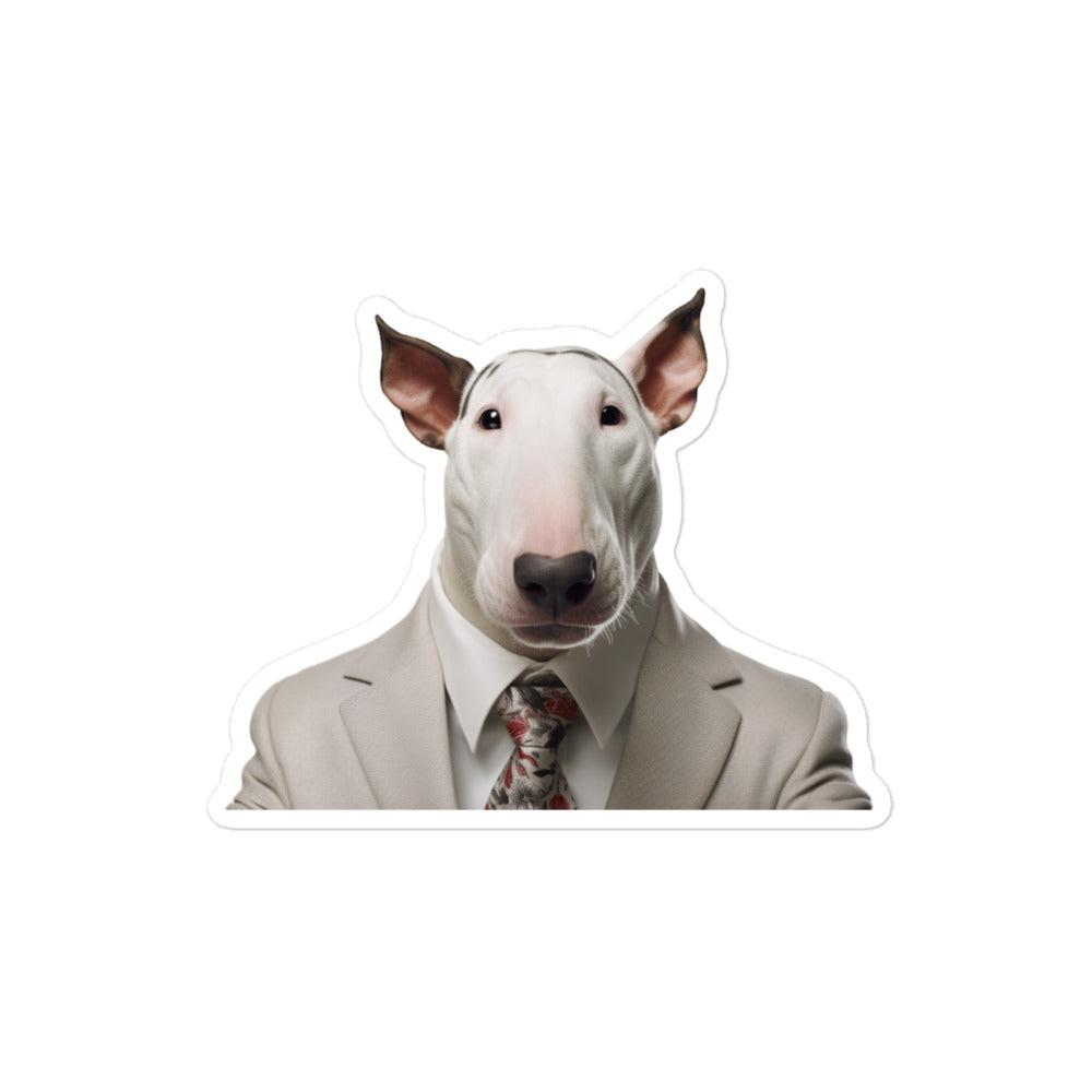 Bull Terrier Sales Consultant Sticker - Stickerfy.ai