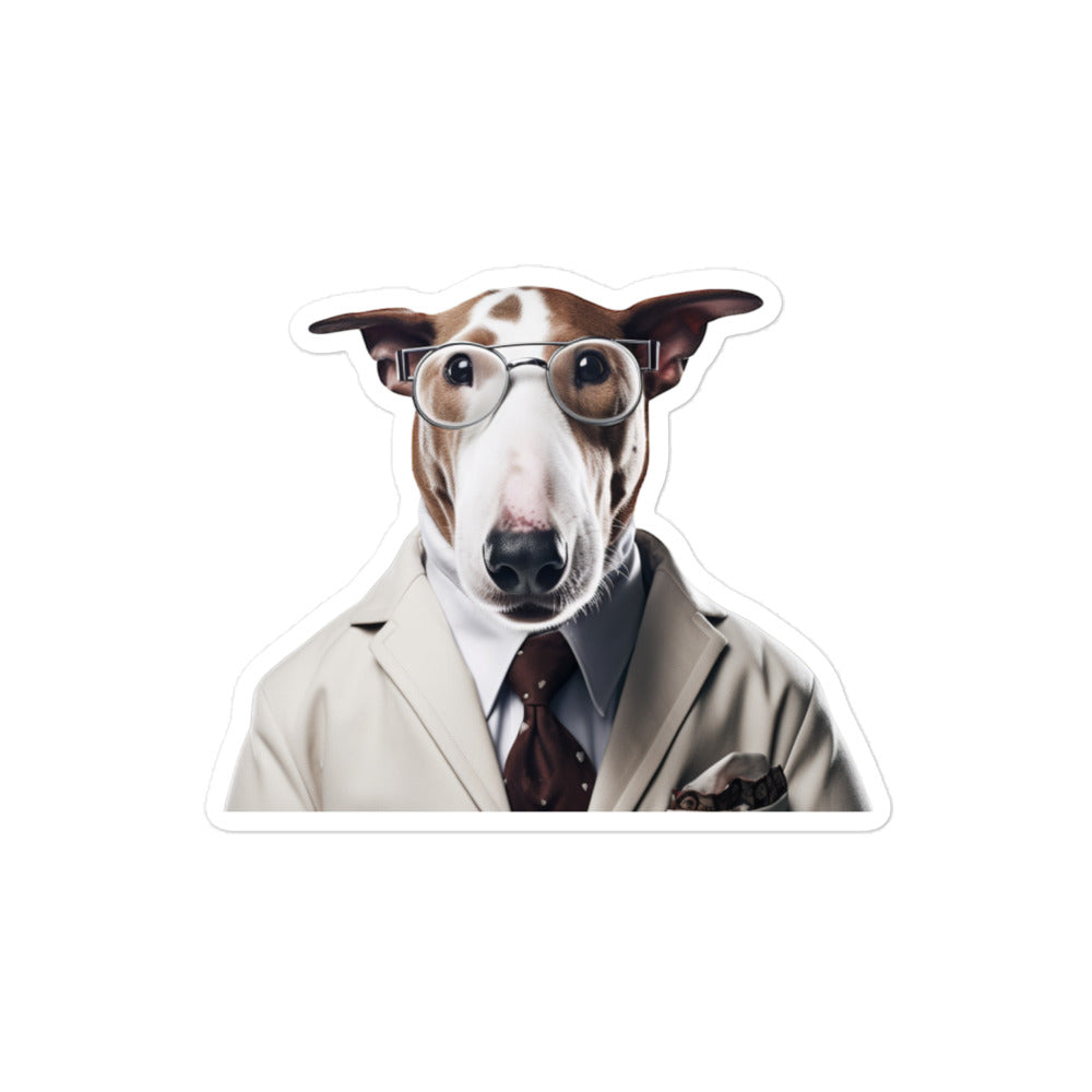 Bull Terrier Doctor Sticker - Stickerfy.ai