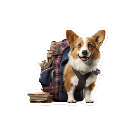 Welsh Corgi Student Sticker - Stickerfy.ai