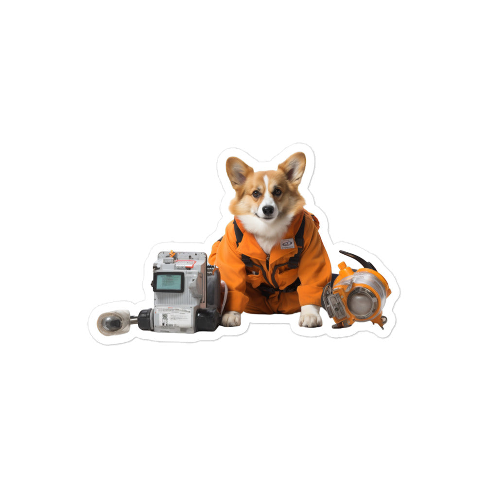 Welsh Corgi Janitor Sticker - Stickerfy.ai