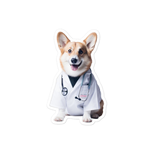 Welsh Corgi Doctor Sticker - Stickerfy.ai