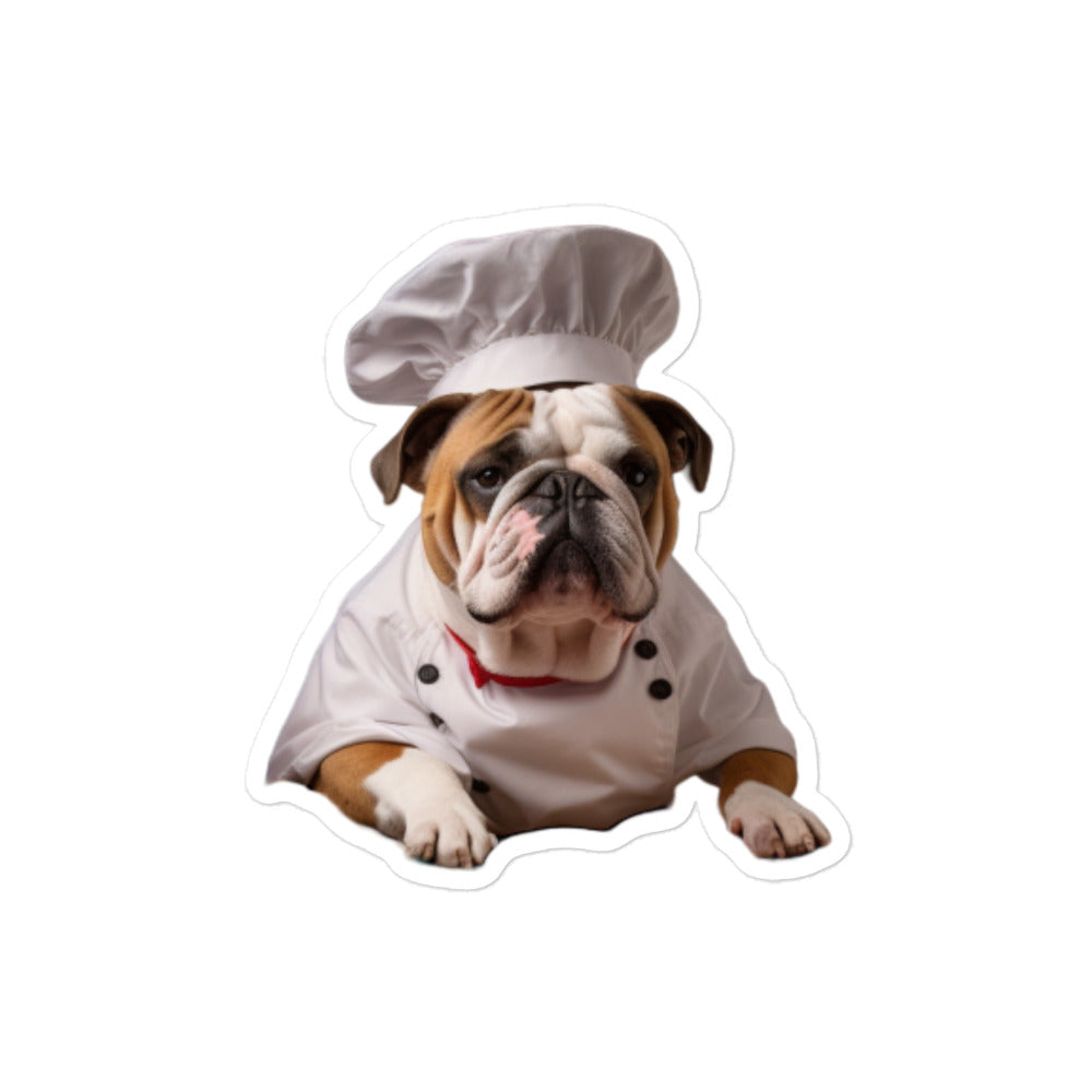 Bulldog Chef Sticker - Stickerfy.ai