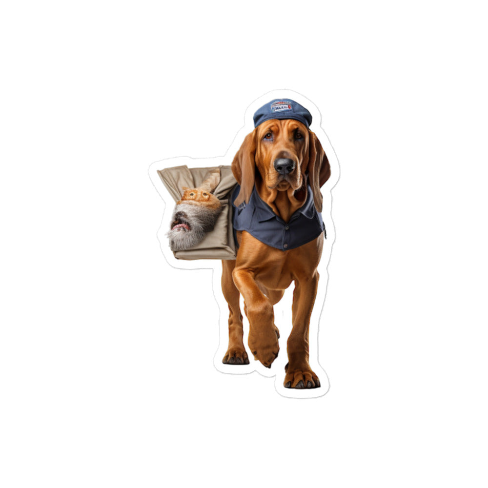 Bloodhound Mail Carrier Sticker - Stickerfy.ai