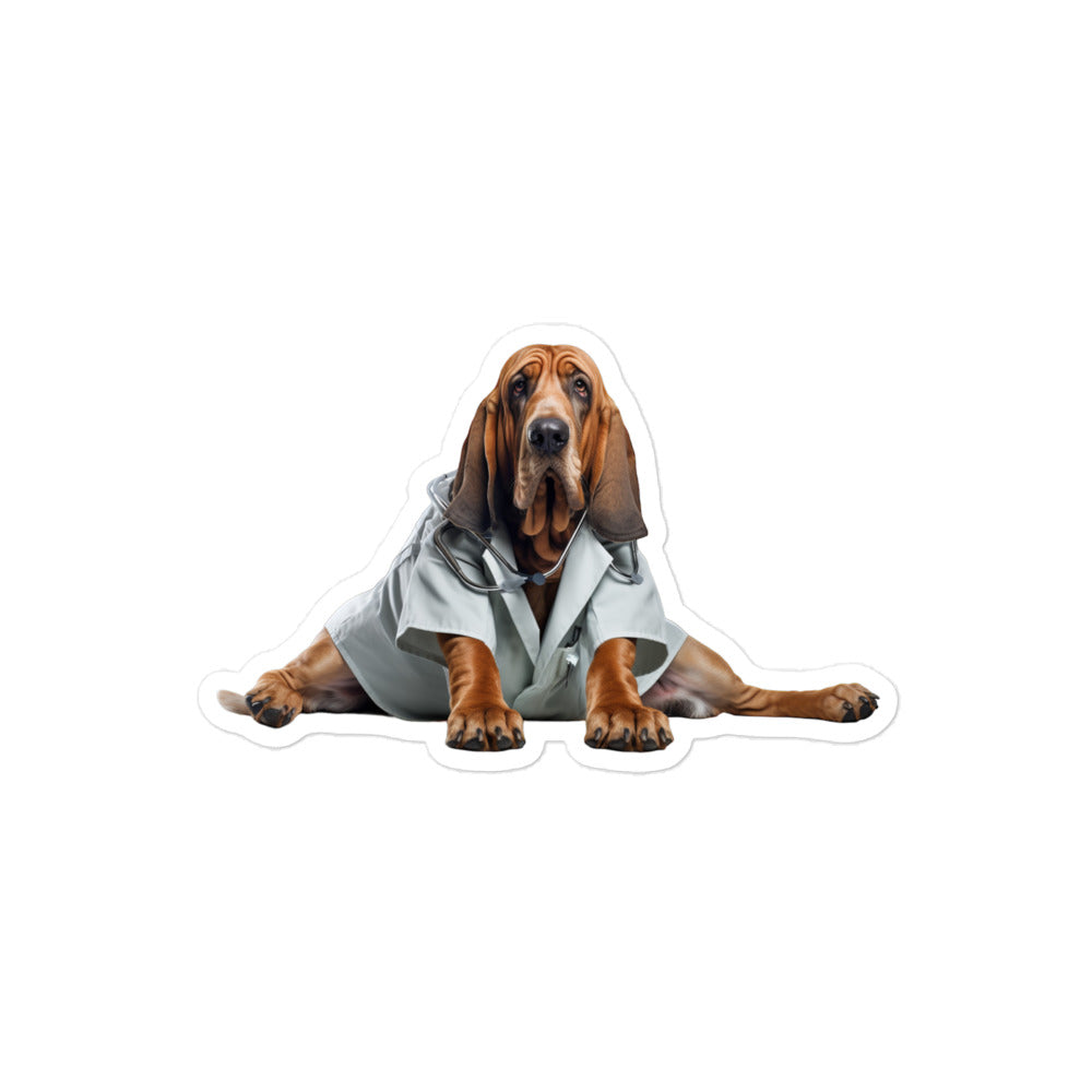 Bloodhound Doctor Sticker - Stickerfy.ai