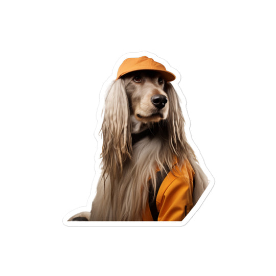 Afghan Hound Transit Operator Sticker - Stickerfy.ai