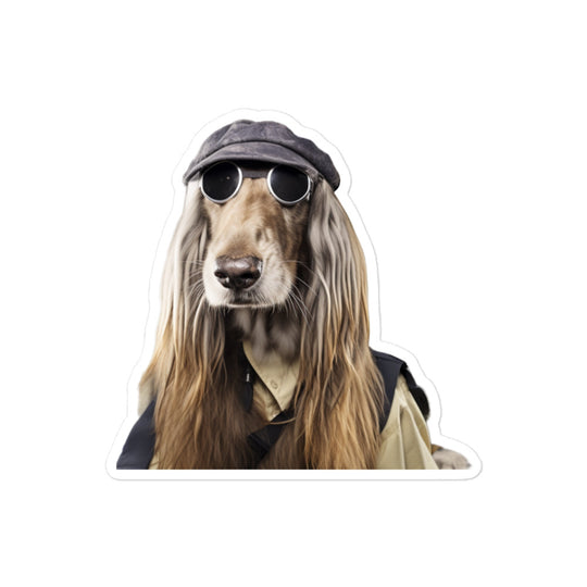 Afghan Hound Transit Operator Sticker - Stickerfy.ai