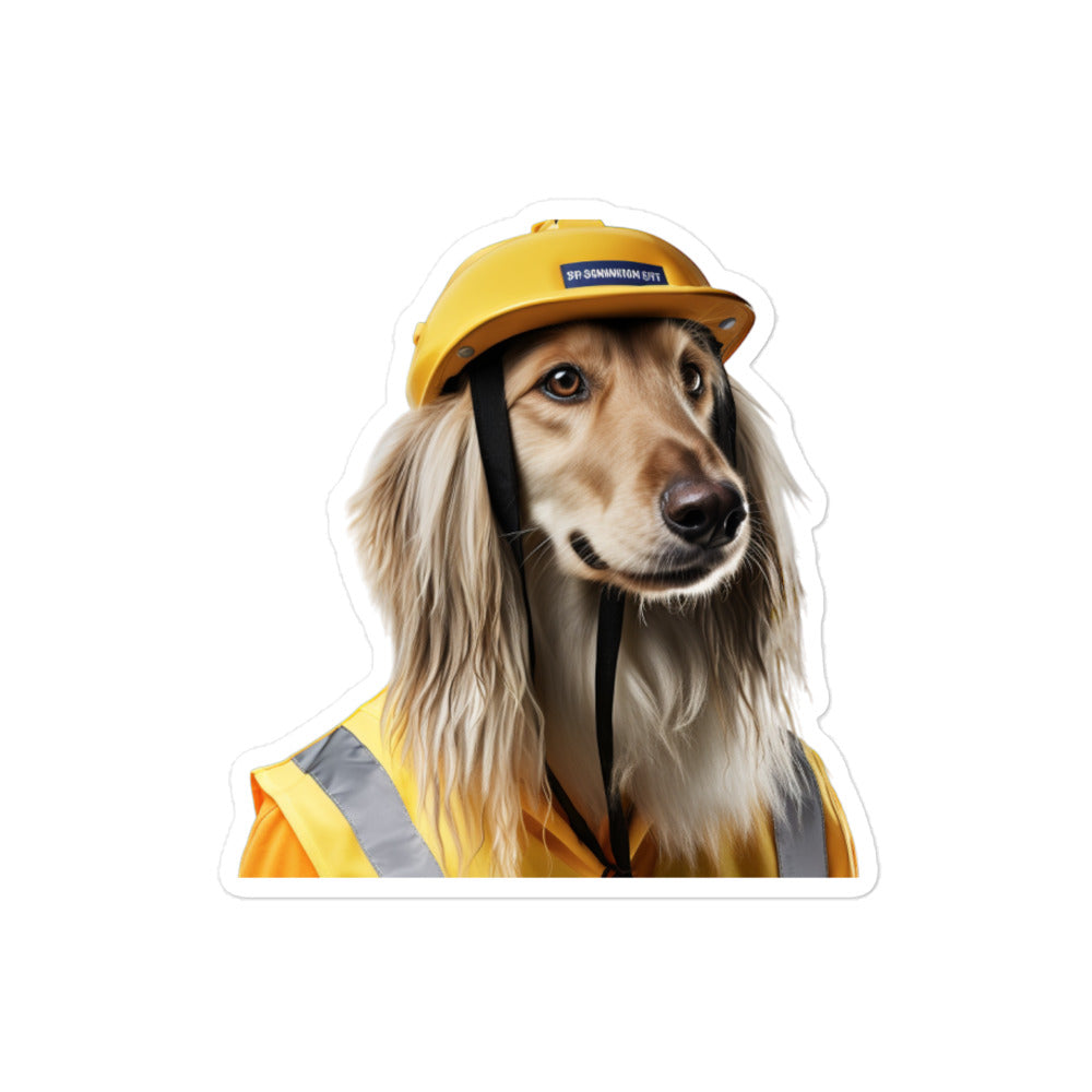 Afghan Hound Transit Operator Sticker - Stickerfy.ai