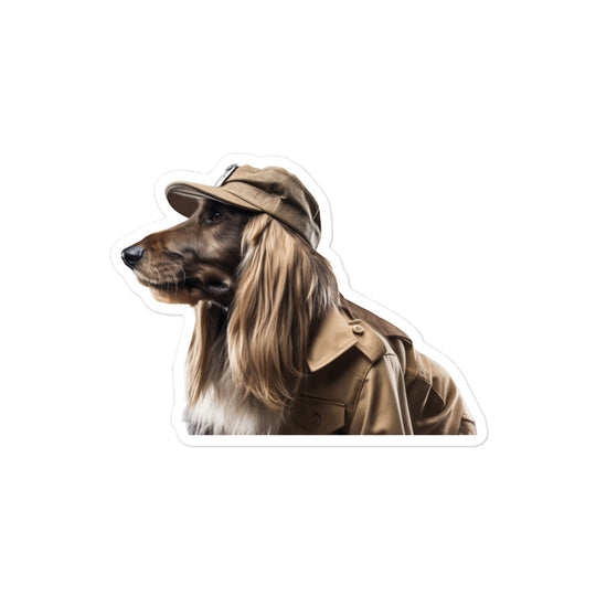 Afghan Hound Transit Operator Sticker - Stickerfy.ai