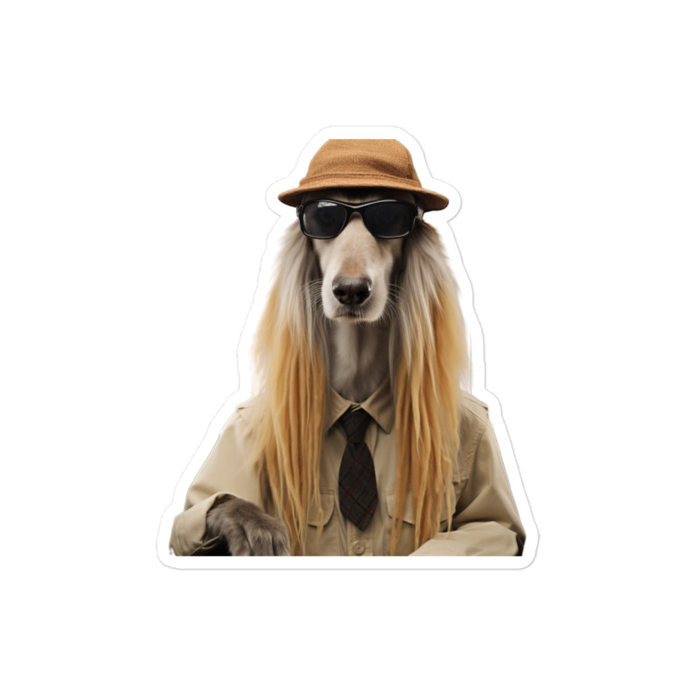 Afghan Hound Transit Operator Sticker - Stickerfy.ai