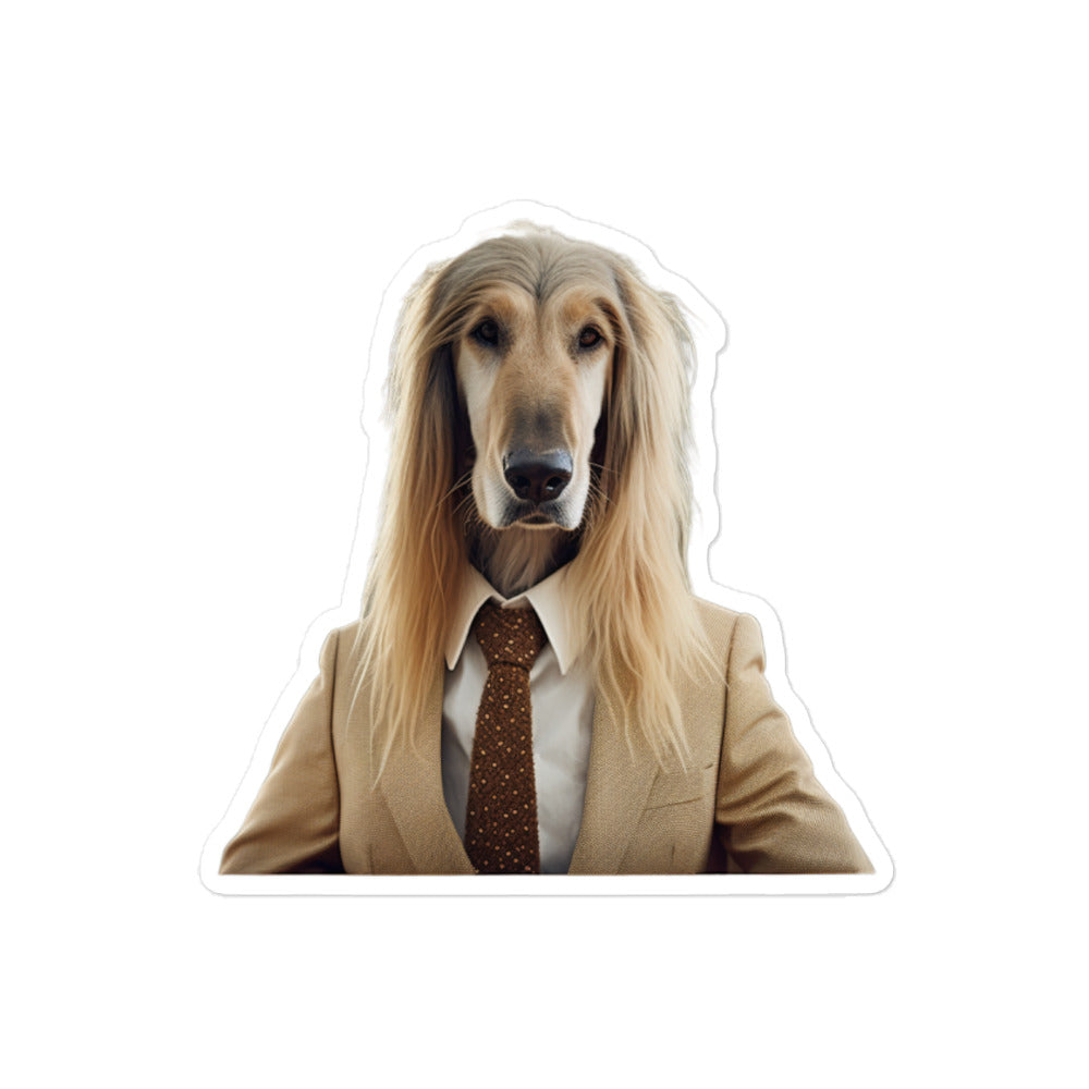 Afghan Hound Sales Consultant Sticker - Stickerfy.ai