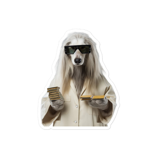 Afghan Hound Pharmacist Sticker - Stickerfy.ai