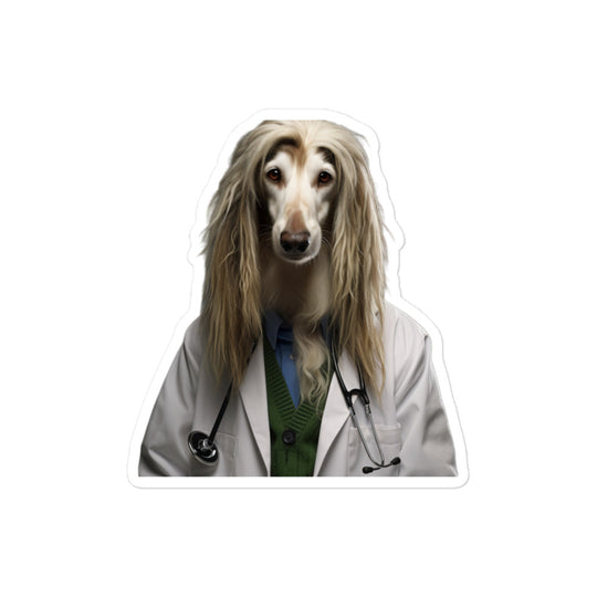 Afghan Hound Doctor Sticker - Stickerfy.ai