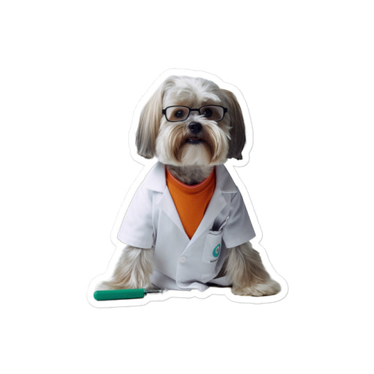 Lhasa Apso Pharmacist Sticker - Stickerfy.ai