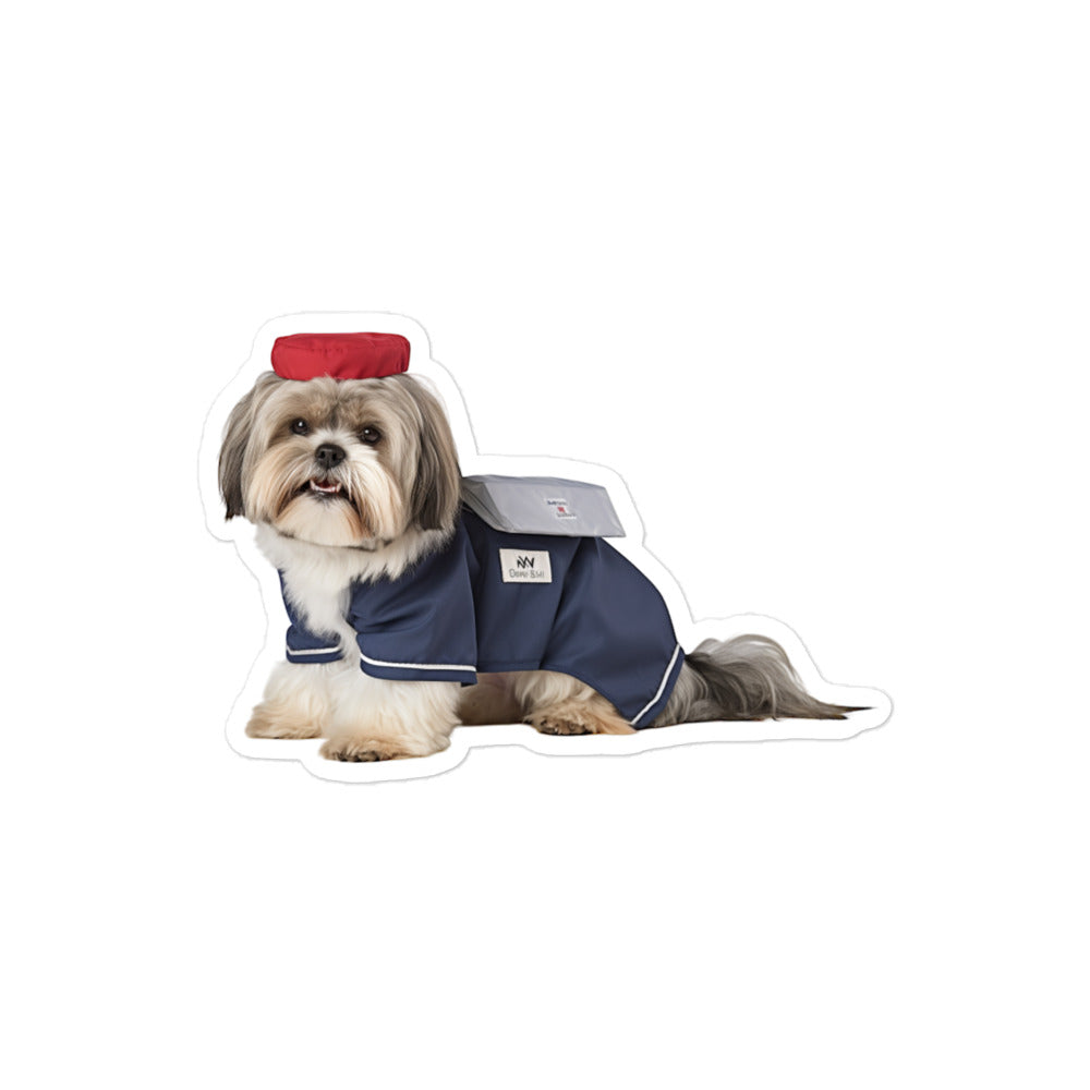 Lhasa Apso Mail Carrier Sticker - Stickerfy.ai