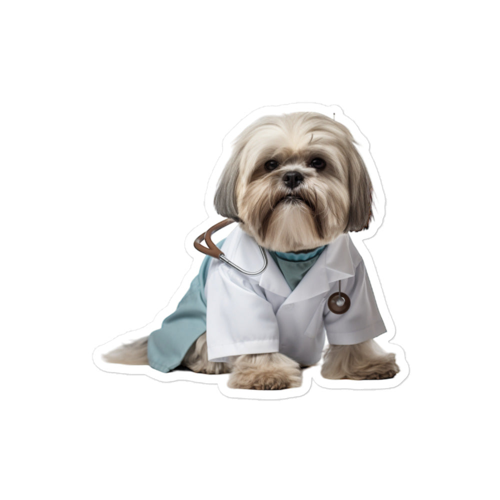 Lhasa Apso Doctor Sticker - Stickerfy.ai