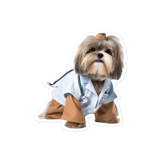 Lhasa Apso Doctor Sticker - Stickerfy.ai