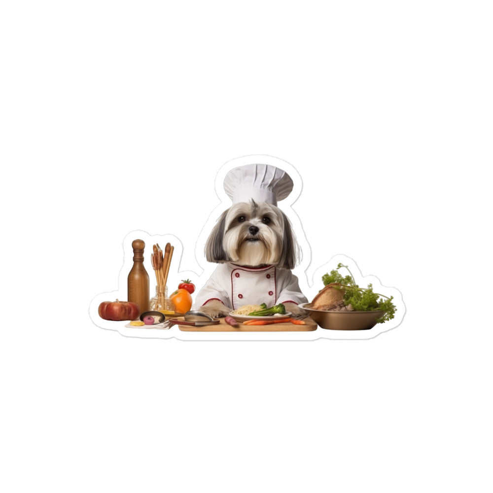 Lhasa Apso Chef Sticker - Stickerfy.ai