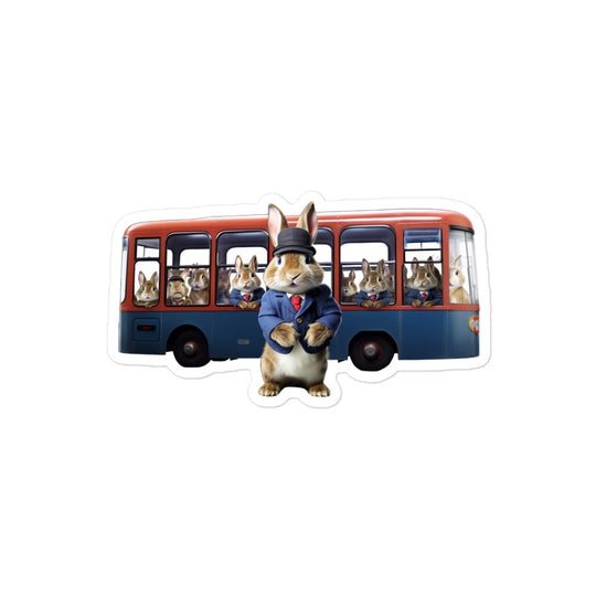 Britannia Petite Transit Operator Bunny Sticker - Stickerfy.ai