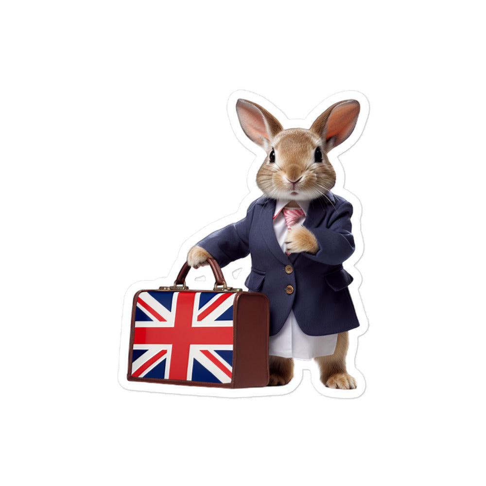 Britannia Petite Persuasive Sales Bunny Sticker - Stickerfy.ai