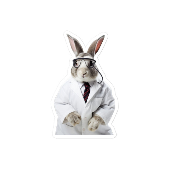 American Knowledgeable Pharmacist Bunny Sticker - Stickerfy.ai