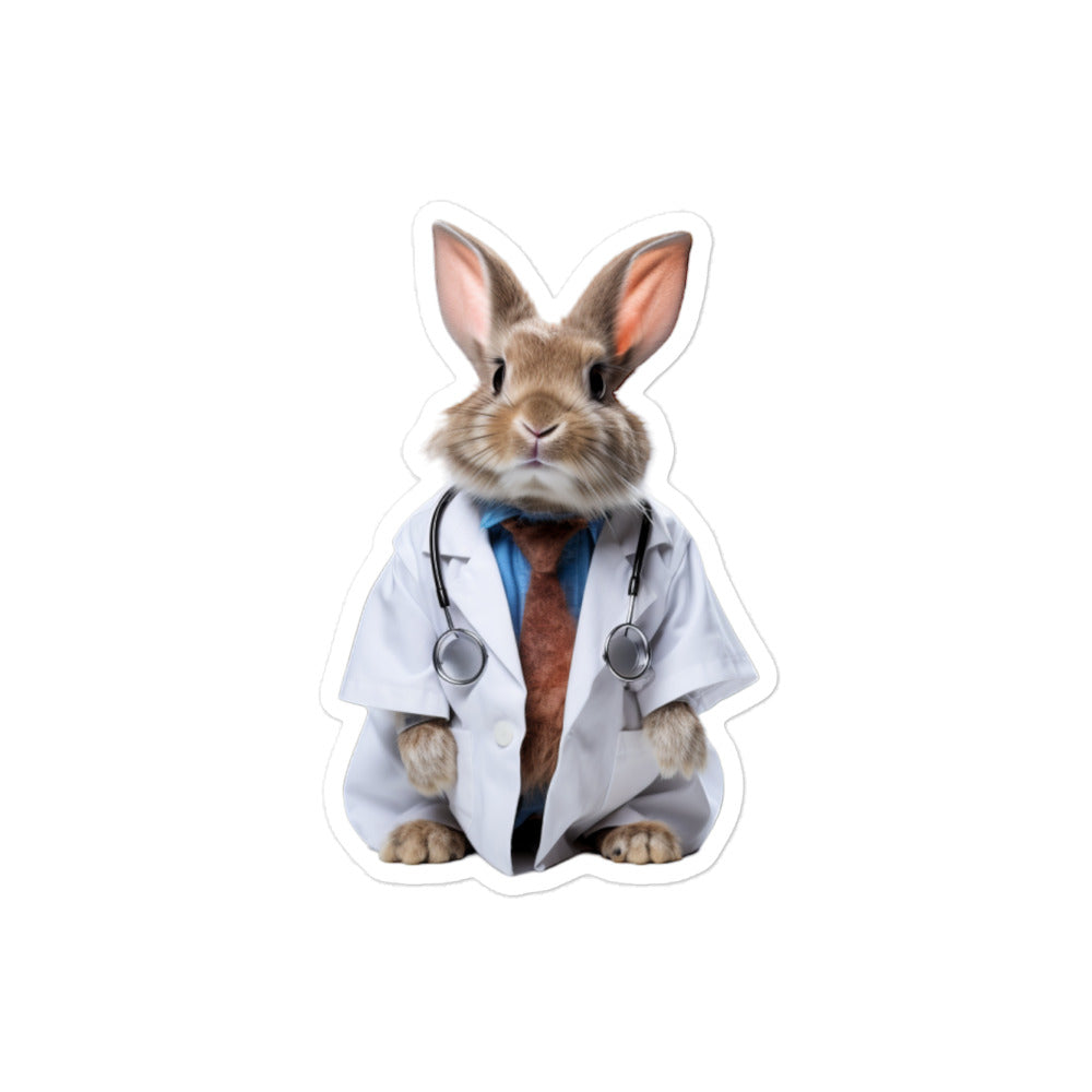 American Compassionate Doctor Bunny Sticker - Stickerfy.ai