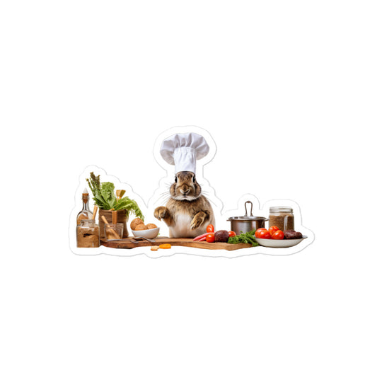 American Chef Bunny Sticker - Stickerfy.ai