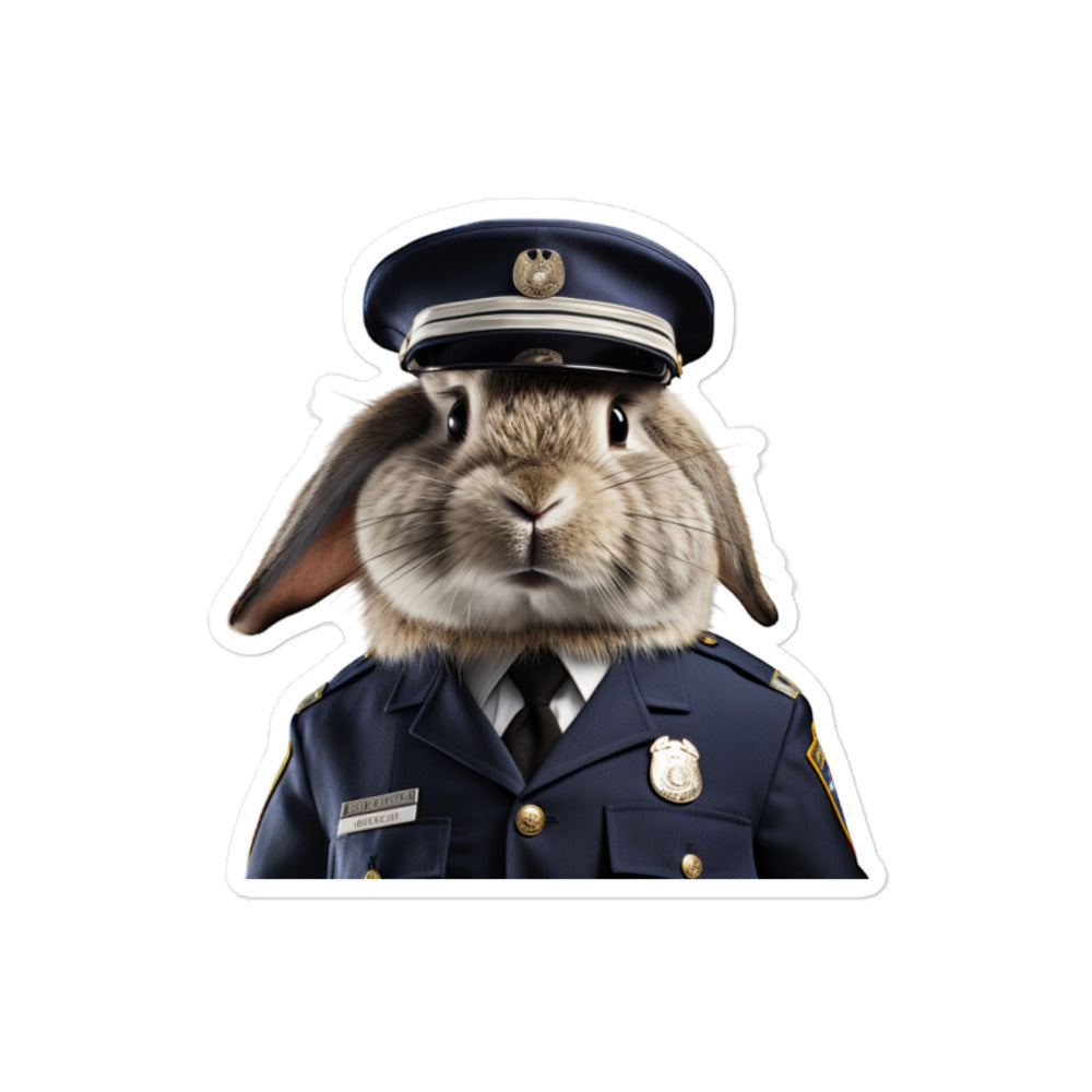 American Fuzzy Lop Transit Operator Bunny Sticker - Stickerfy.ai