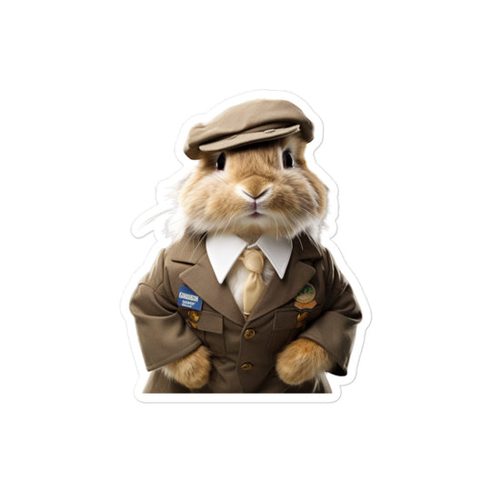 American Fuzzy Lop Transit Operator Bunny Sticker - Stickerfy.ai